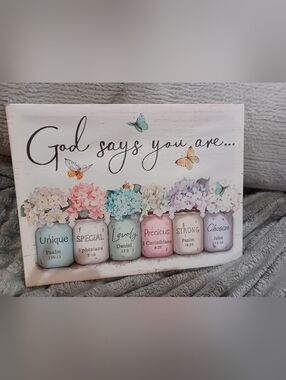 Inspirational Mason Jar Floral Wall Art - Pastel Multi